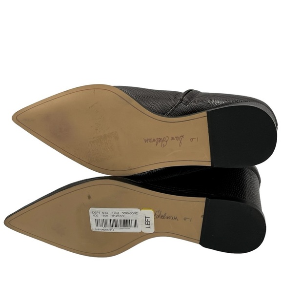 Sam Edelman Weslie Point Toe Wedge Embellished Buckle Ankle Boots Women's Size 9 - Picture 6 of 10